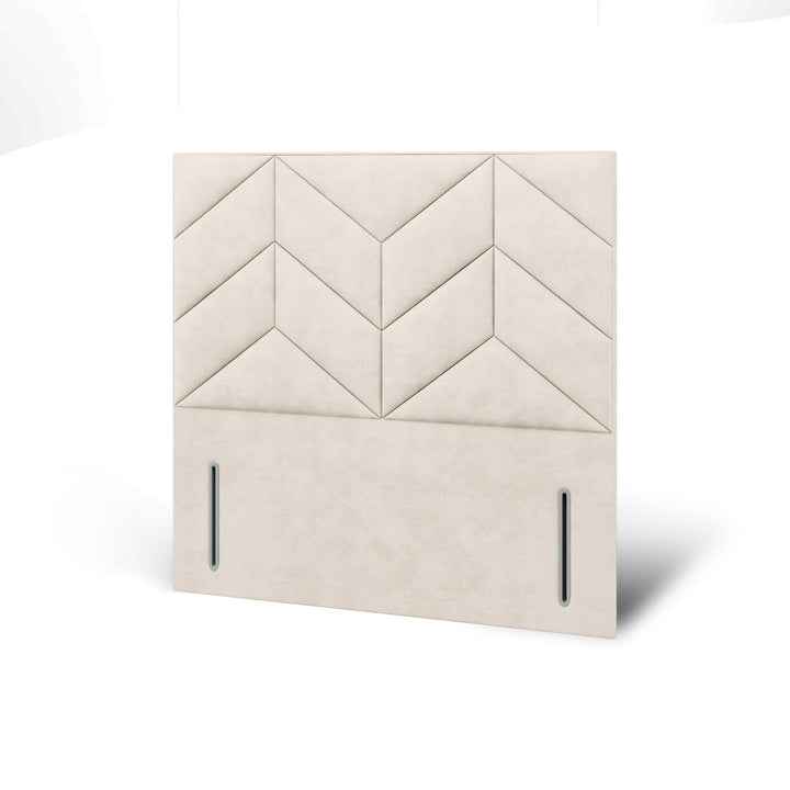 Chevron Incline Fabric Upholstered Floor Standing Headboard