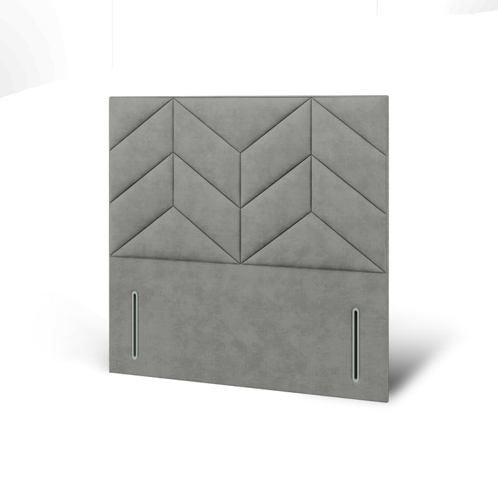 Chevron Incline Fabric Upholstered Floor Standing Headboard
