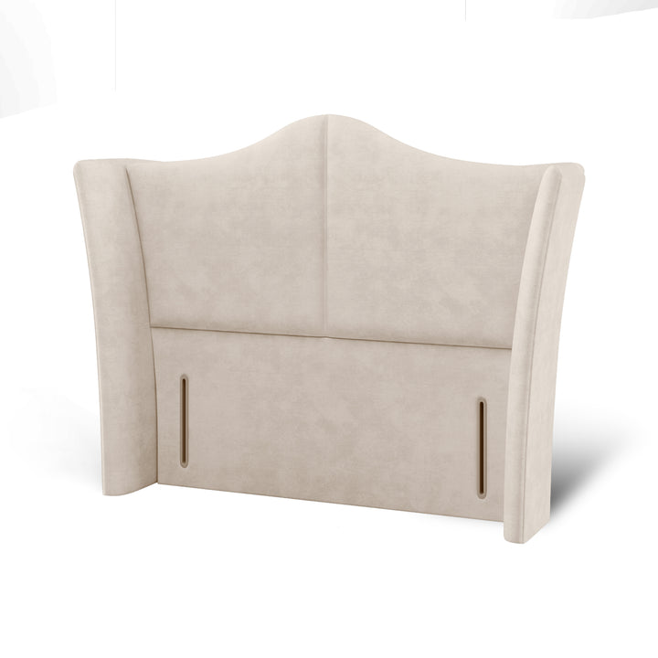 Viera Fabric Upholstered Top Curve Winged Headboard