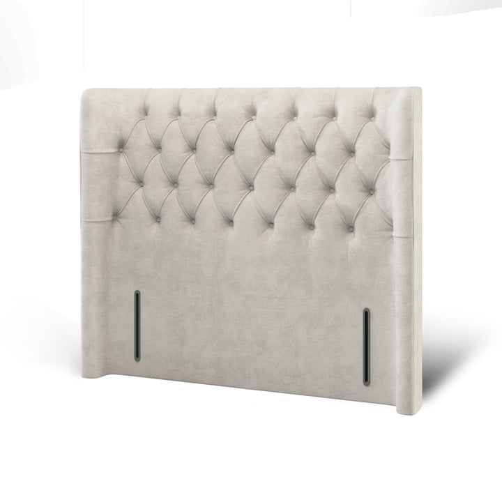 Duke Fabric Upholstered Top Curve Winged Headboard