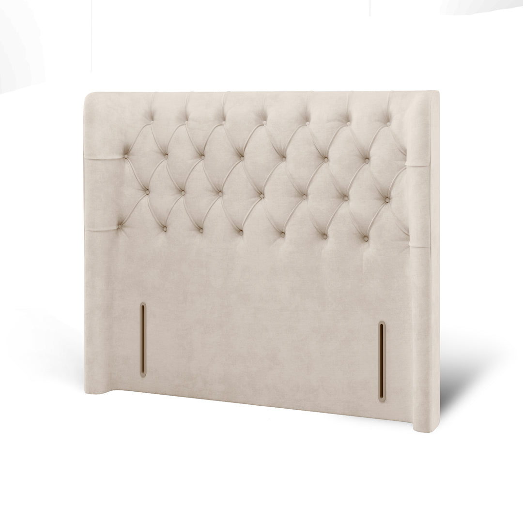 Duke Fabric Upholstered Top Curve Winged Headboard