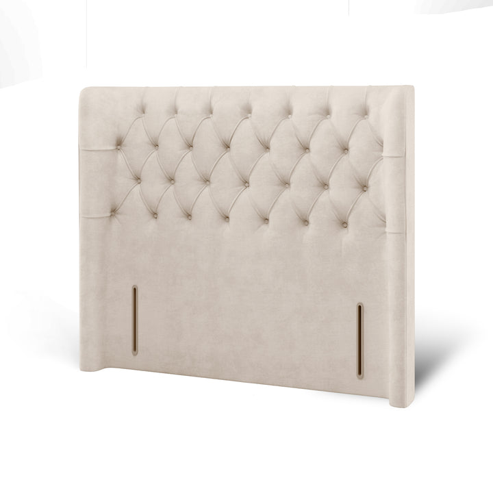 Duke Fabric Upholstered Top Curve Winged Headboard