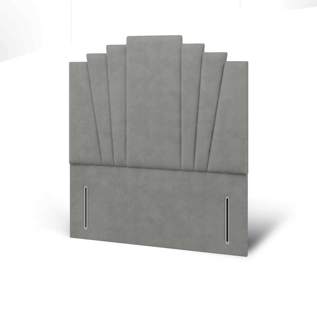 Gatsby Fabric Upholstered Floor Standing Headboard with Divan Bed Base & Mattress