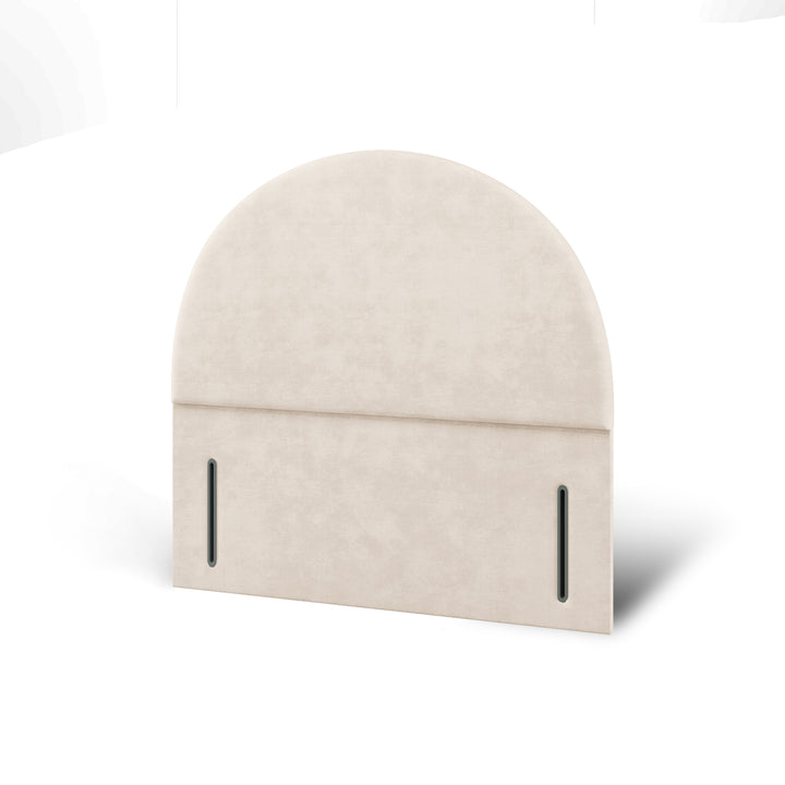 Half Moon Plain Fabric Upholstered Floor Standing Headboard