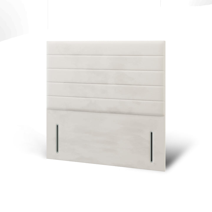 Horizontal Panel Fabric Upholstered Floor Standing Headboard