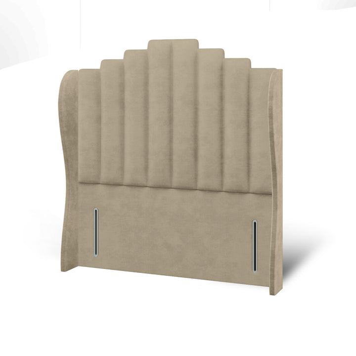 Coco Fabric Upholstered Middle Curve Winged Headboard