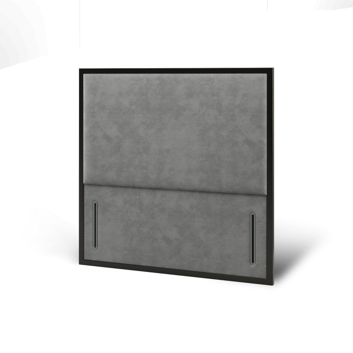 Metal Frame Fabric Upholstered Floor Standing Headboard