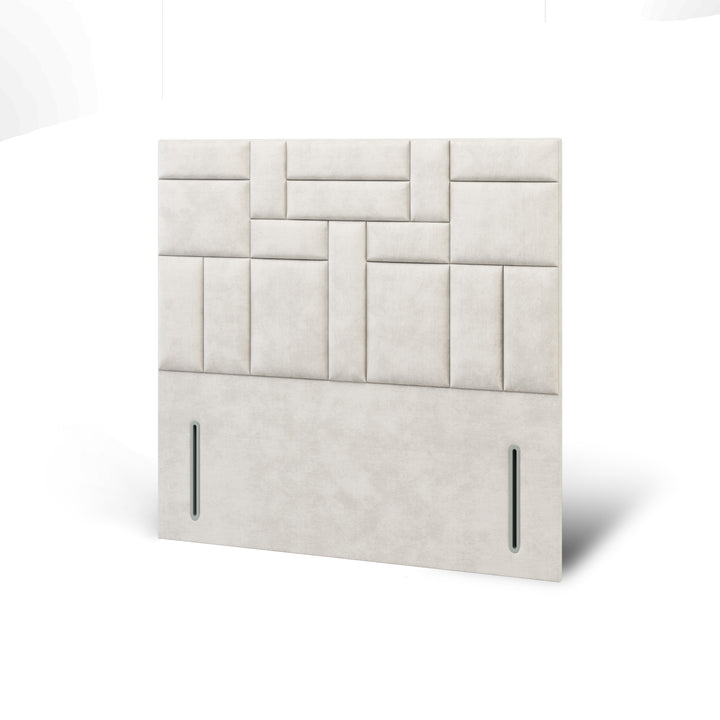 Multi Panels Fabric Upholstered Floor Standing Headboard