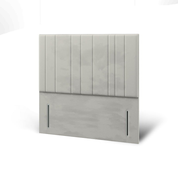 Multi Vertical Panels Fabric Upholstered Floor Standing Headboard