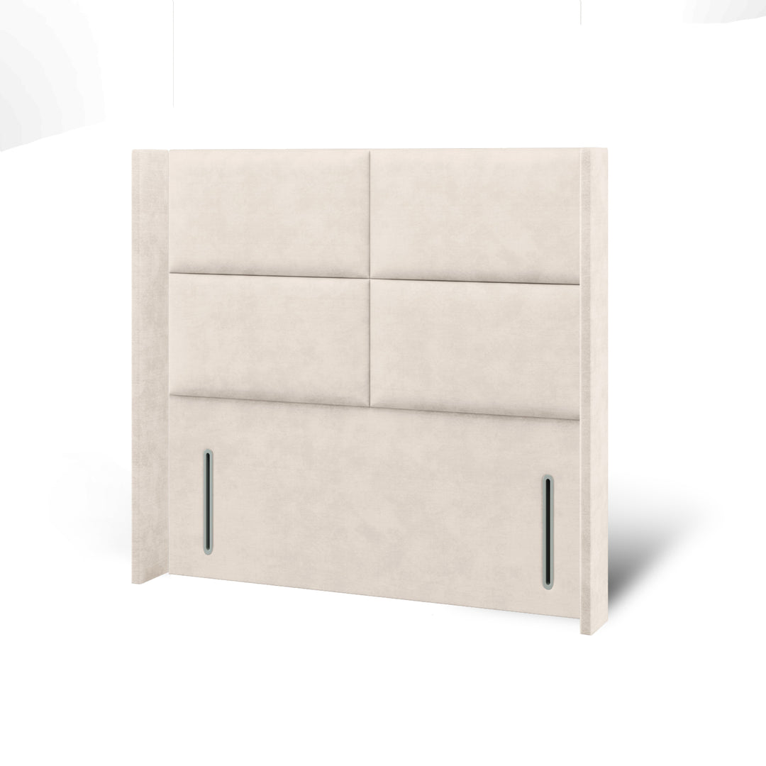 Quadrant Fabric Upholstered Straight Winged Headboard