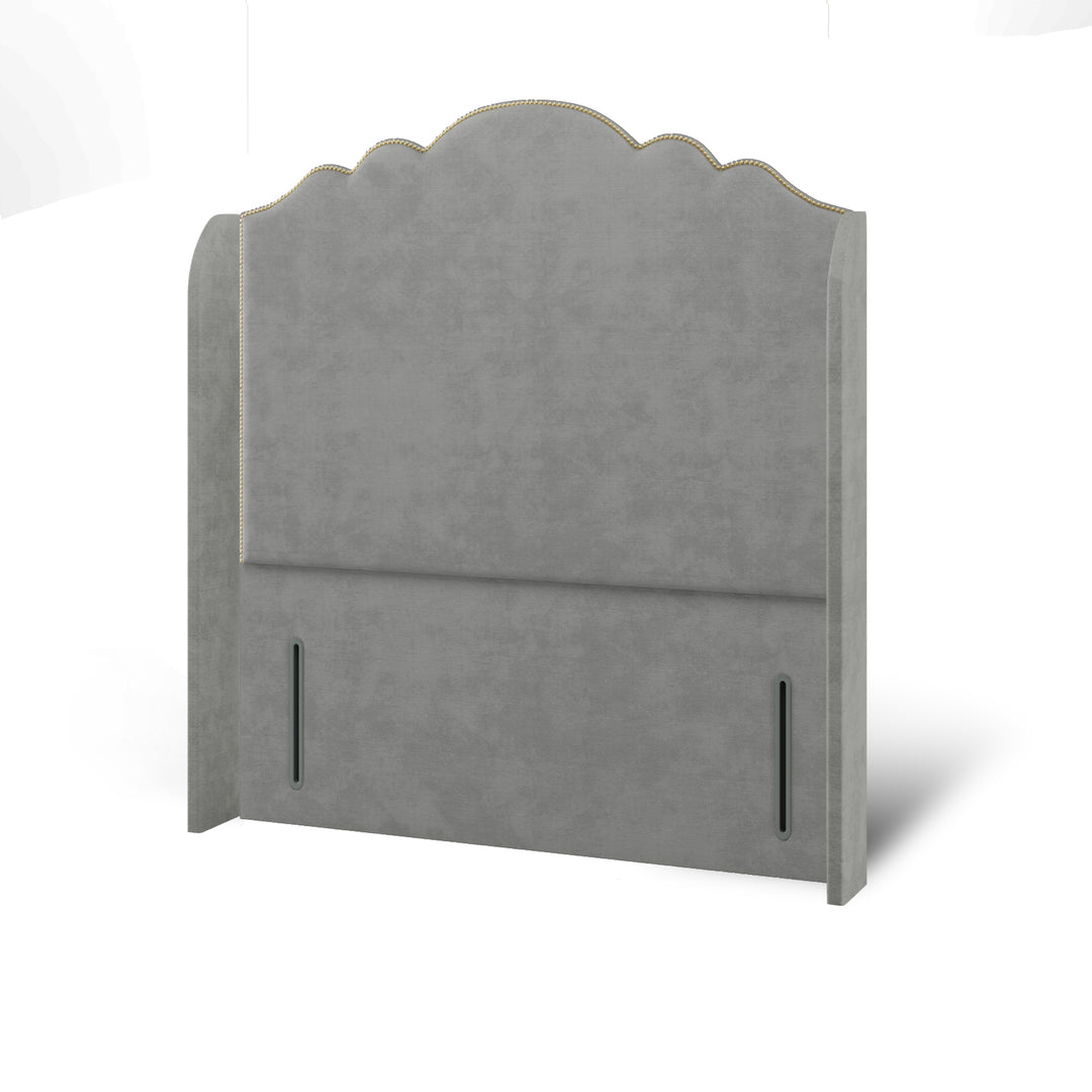 Amelia Fabric Upholstered Top Curve Winged Headboard