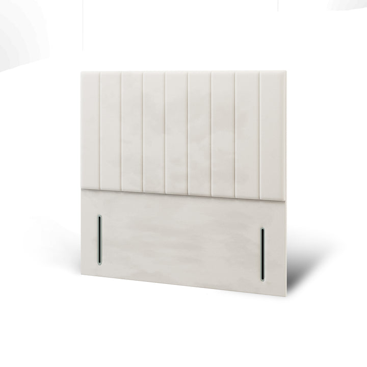 Vertical Panels Fabric Upholstered Floor Standing Headboard