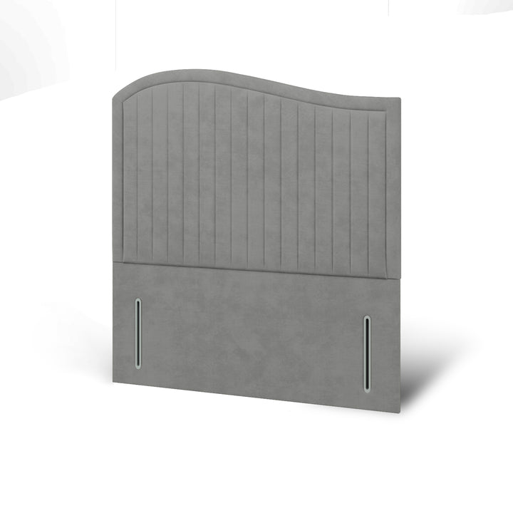 Wave Fabric Upholstered Floor Standing Headboard