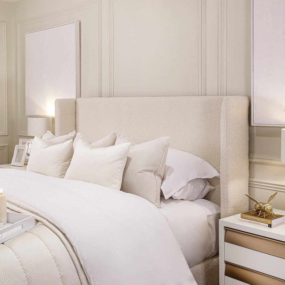 Coco Ivory Boucle Luxury Bed